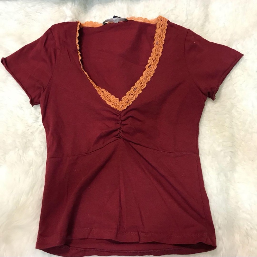 RARE brandy gina top with lace